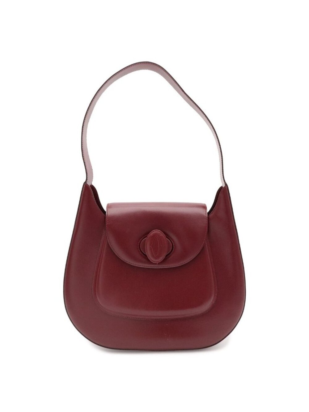 Cartier Must Line Shoulder Bag Leather Bordeaux Red Gold